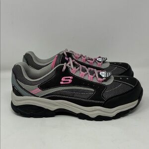 Skechers for Work Women’s Bisco Steel Toe Work Shoe Black/Gray-9.5 M New/No Box